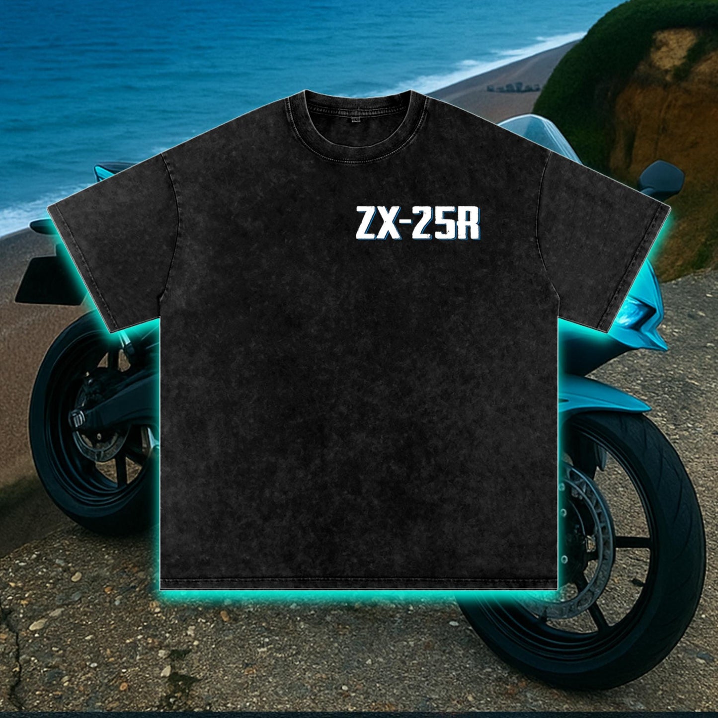 Kawasaki Ninja ZX-25R T-Shirt β PREMIUM Biker Streetwear | 100% Cotton | Acid Washed
