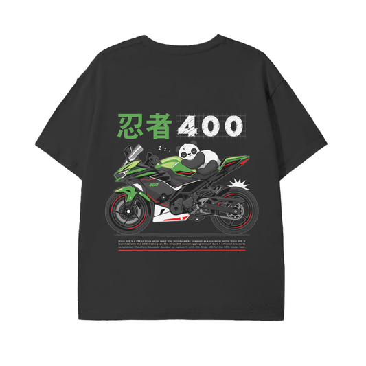 Kawasaki Ninja 400 T-Shirt – Basic Biker Streetwear | 100% Cotton | Regular Fit