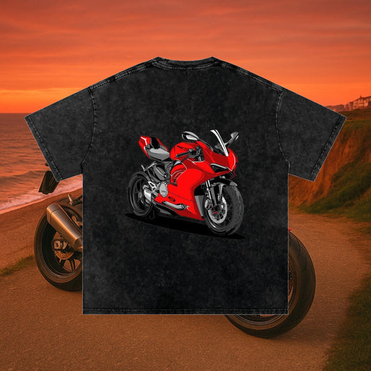 Ducati Panigale V2 T-Shirt – PREMIUM Biker Streetwear | 100% Cotton | Acid Washed