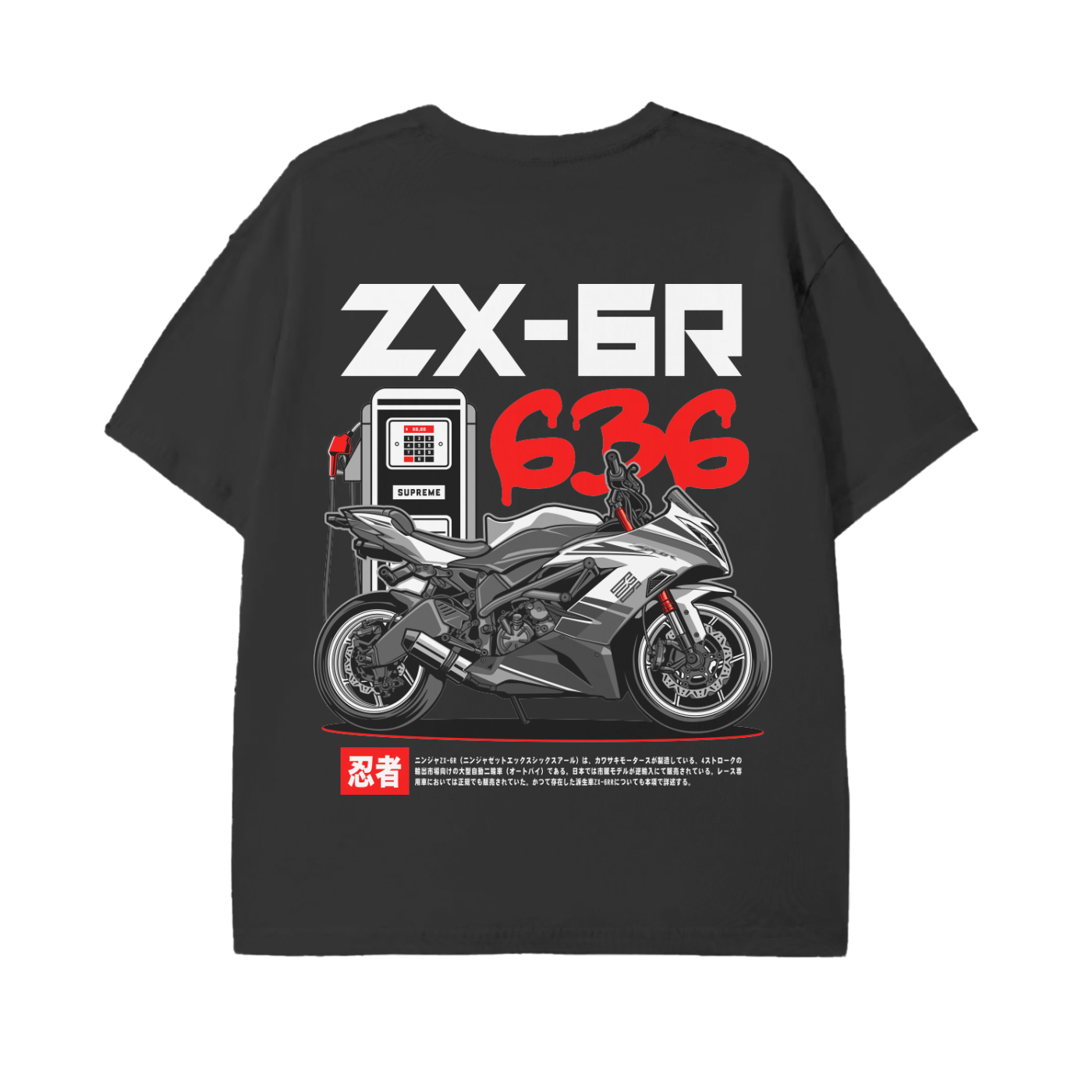 Kawasaki Ninja ZX-6R – Basic Biker Streetwear | 100% Cotton | Regular Fit