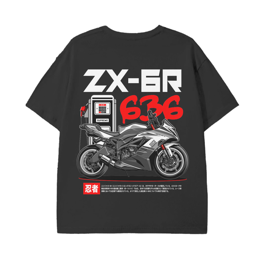 Kawasaki Ninja ZX-6R – Basic Biker Streetwear | 100% Cotton | Regular Fit