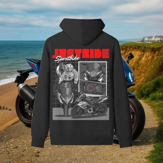 Suzuki GSX 1000 JUSTRIDE Motorcycle Hoodie Motorcycle Fan Biker Pullover Car Guy Gift Suzuki Hoodie Streetwear Motorbike Motorcycle Clothing