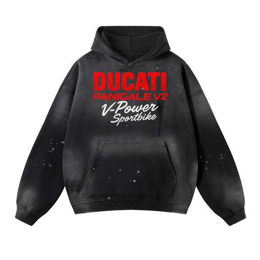 Ducati Panigale V2 Hoodie - PREMIUM Biker Streetwear | 100% Cotton | Regular Fit