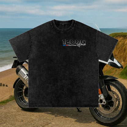 BMW GS1000 Adventure T-Shirt – PREMIUM Biker Streetwear | 100% Cotton | Acid Washed
