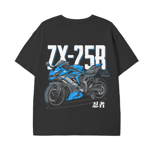 Kawasaki Ninja ZX-25R T-Shirt – Basic Biker Streetwear | 100% Cotton | Regular Fit